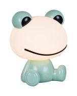 Reality Hopper R57971115 groene kinderlamp in de vorm van een kikker met lichtgevende kop met wit licht