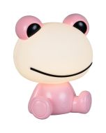 Reality Hopper R57971193 roze kinderlamp in de vorm van een kikker met lichtgevende kop met wit licht