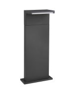 Trio Ravi antraciet grijze sokkellamp van 50 cm hoog geschikt voor kustgebieden met een LED paneel naar beneden gericht