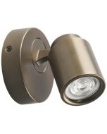 Freelight Razza goud-brons kleurige draai en kantelbare spot voor een GU10 LED met een diameter van 10cm