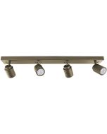 Freelight Razza goud-brons kleurige plafondspot met een diameter van 17cm en twee draai en kantelbare spotjes voor GU10 LED