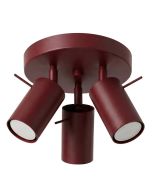 Plafondspot Ring bordeauxrood 26cm
