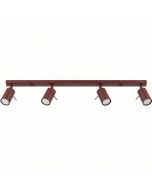 Plafondlamp Ring bordeauxrood 80cm