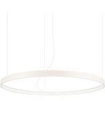 Hanglamp Rio beige cirkelvormige hanglamp met een diameter van 110 cm en geïntegreerde LED aan de binnenzijde van de ring