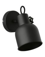 Brilliant Rolet 49610/76 zwart metalen spot met grote stelschroef