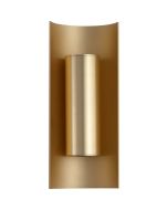 Searchlight Roll 28145GO goudkleurige cilindervormige up down wandlamp met half ronde achterwand