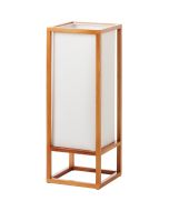 Brilliant Seaside 93092/09 landelijke tafellamp van gelakt houten raamwerk met kap van textiel ertussen