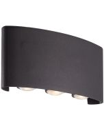 Buitenwandlamp Shadows LED breed zandzwart