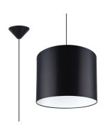 Sollux Nova SL.1405 zwarte hanglamp van textiel