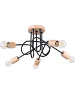 Plafondlamp Ember zwart 61cm