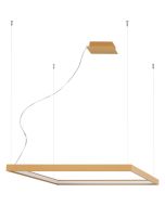 Thoro Nelya TH.149 grote gouden vierkante hanglamp met vier bevestingskabels