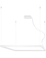 Thoro Nelya TH.153 grote witte vierkante hanglamp met vier bevestigingskabels