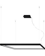 Thoro Nelya TH.154 grote zwarte vierkante hanglamp met vier bevestingskabels