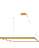 Thoro Nelya TH.155 grote gouden vierkante hanglamp met vier bevestigingskabels