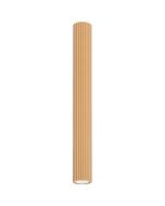 Sollux Karbon SL.1553 goudkleurige geribbelde plafondlamp