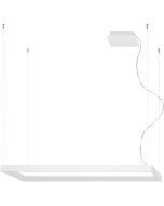 Thoro Tuula TH.159 witte rechthoekige hanglamp met vier bevestigingskabels