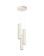 Sollux Karbon SL.1595 beige geribbelde hanglamp