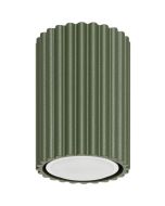 Sollux Karbon SL.1606 olijfgroene geribbelde plafondlamp