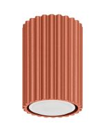 Sollux Karbon SL.1625 oker rode geribbelde plafondlamp