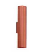 Sollux Karbon SL.1634 oker rode geribbelde updown wandlamp