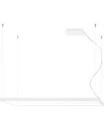 Thoro Thuula TH.165 witte rechthoekige hanglamp met vier bevestigingskabels