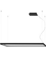 Thoro Tuula TH.166 zwarte rechthoekige hanglamp met vier bevestingingskabels