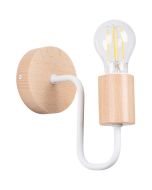 Sollux Timbo SL.1664 witte met houten wandlamp