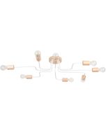 Sollux Timbo SL.1667 wit met houten plafondlamp