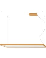 Thoro Tuula TH.167 goud kleurige rechthoekige hanglamp met vier bevestigingskabels