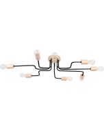 Sollux Timbo SL.1671 zwart met houten plafondlamp