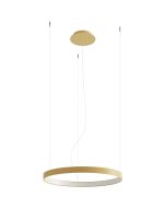 Thoro Rio TH.216 goudkleurige cirkelvormige hanglamp met een ring van 55cm in diameter