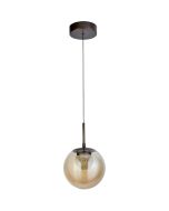 Hanglamp Solis LED brons champagneglas 20cm