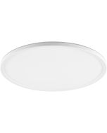 Brilliant Samora witte plafonniere met een diameter van 42cm en een hoogte van 26mm met een dunne rand voor een backlight