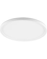 Brilliant Samora witte plafonniere met een diameter van 29,3cm en een hoogte van 26mm met een dunne rand voor een backlight