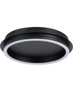 Searchlight Stellaris 31283-36BK zwarte ronde plafonniere met cirkelvormige LED rand