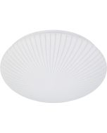 Searchlight Stripy 23381-30WH wit gestreepte plafonniere met een diameter van 29cm van kunststof