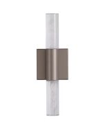 Wandlamp LED badkamer brons kristal 26cm