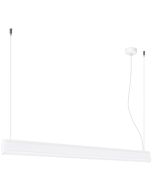 Thoro Farge TH.294 witte langwerpige hanglamp van aluminium met twee bevestigingskabels