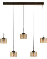 Hanglamp Tumblers LED brons champagneglas 131cm
