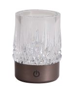 Tafellamp Tumblers LED brons champagneglas 10cm