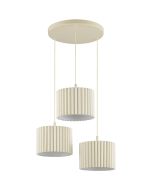 Hanglamp Velin beige 61cm