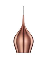 Searchlight Vibrant 6461-12CU rose koperkleurige hanglamp met een diameter van 12cm van glimmend metaal