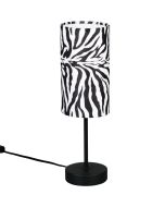 Reality Pardina vloerlamp met ronde kap van 35cm van textiel met een luipaard huid print aan een flexibele stang