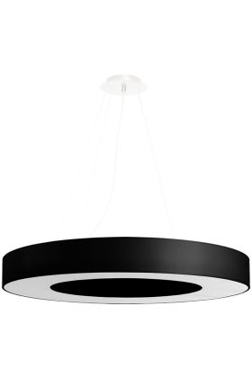 Sollux Saturno SL.0754 grote zwarte hanglamp van textiel
