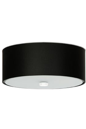 Sollux Skala SL.0760 zwarte plafondlamp van textiel