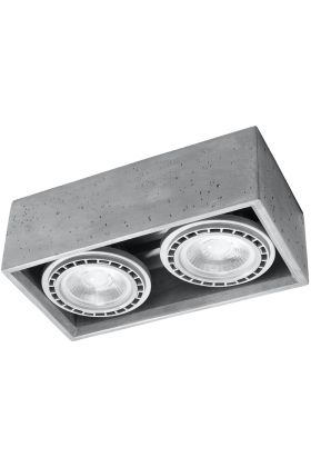 Sollux Quatro SL.0884 betonnen plafondlamp