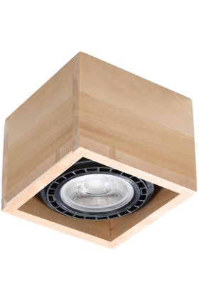 Sollux Quatro SL.0915 houten ES111 plafondlamp