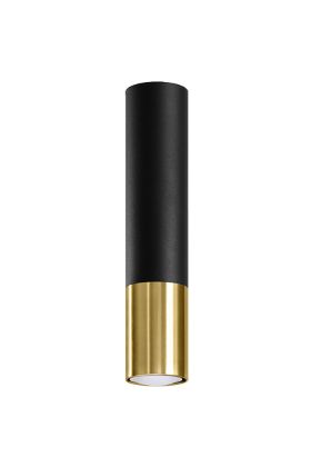 Sollux Lopez SL.0951 zwart met gouden plafondlamp