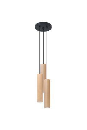 Sollux Lino SL.1012 houten buisvormige hanglamp