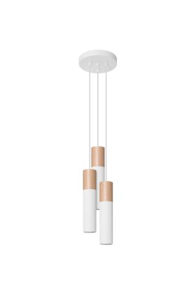 Sollux Pablo SL.1013 wit met houten hanglamp
